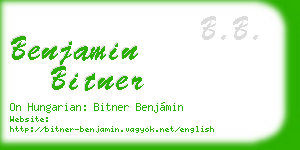 benjamin bitner business card